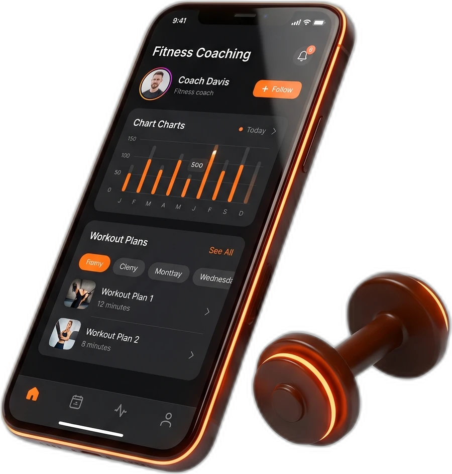 Coaching-App als Symbol für Positionierung und Funnel